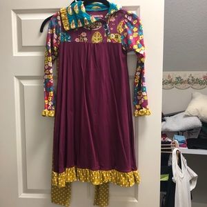 Jelly the Pug girls size 12 dress & leggings